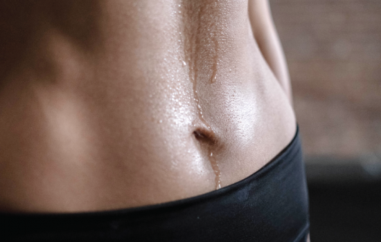 Vaginal Odor - Sweat on Stomach Closeup