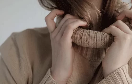 knit sweater closeup
